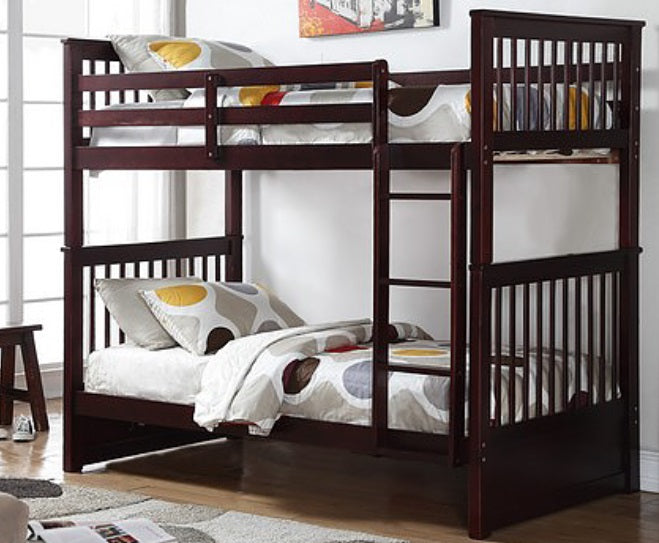 SYDNEY - TWIN/ TWIN BUNK BED FRAME IN ESPRESSO