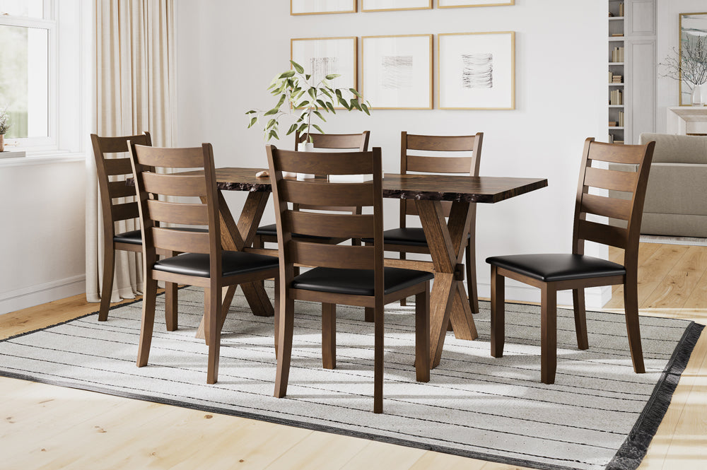 T-3036 - Dining Table with Pedestal Base & 6 T-3016 Chairs