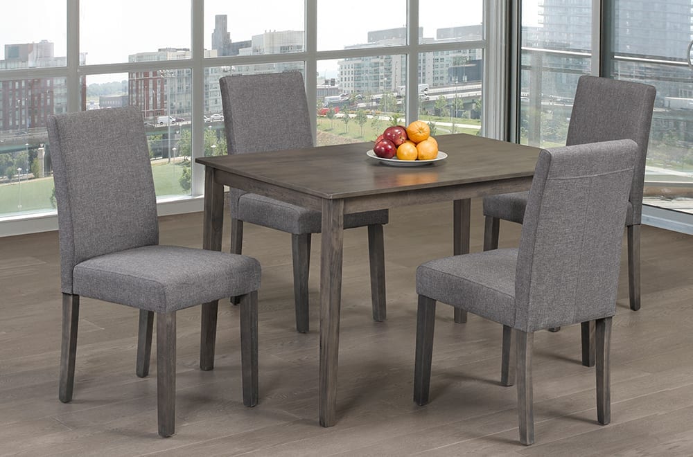 T3116 / T249 - Table with 4 Chairs in Grey by Titus Furniture