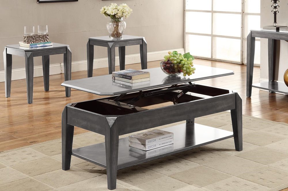 T5134 - 3Pc Lift Up Coffee Table & 2 End Tables