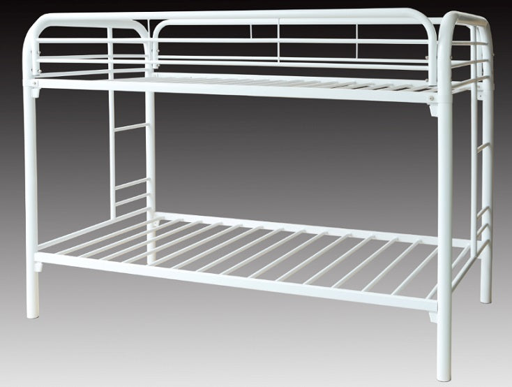 VENUS - TWIN / TWIN METAL BUNK BED FRAME - WHITE