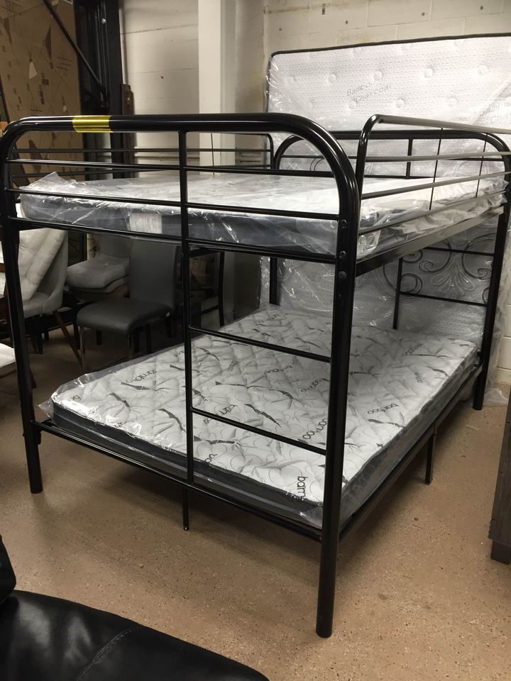 VENUS II - BLACK METAL DOUBLE / DOUBLE BUNK BED ONLY