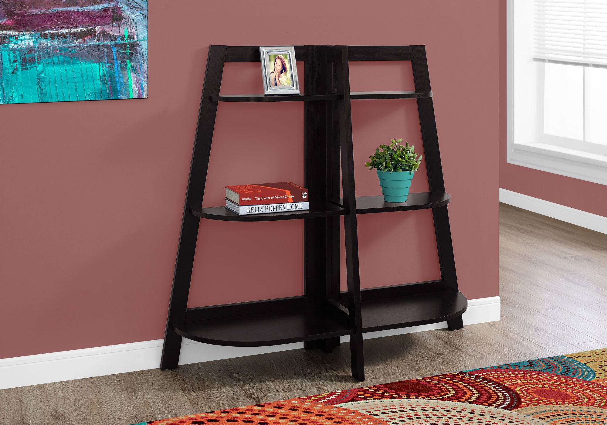 I 2426 - BOOKCASE - 48"H / CAPPUCCINO ACCENT ETAGERE